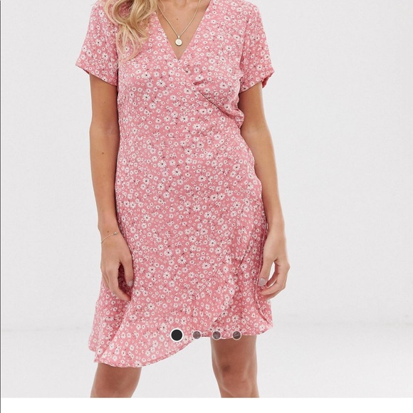 ASOS FLORAL SUMMER DRESS SZ L - Picture 2 of 3